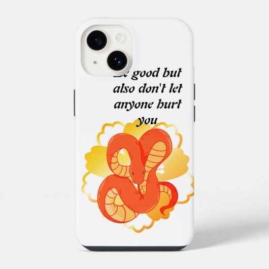 黄金の花を飾る赤蛇» | ユニーク&ラグジュアリー iPhoneケース (裏面)