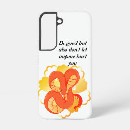 黄金の花を飾る赤蛇» | ユニーク&ラグジュアリー SAMSUNG GALAXY S22ケース