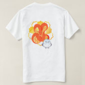 黄金の花を飾る赤蛇» | ユニーク&ラグジュアリー Tシャツ (デザイン裏面)