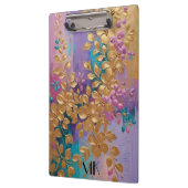 黄金の花オ色彩の鮮やかンピンク薄紫ターコイズ クリップボード (左)