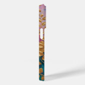 黄金の花オ色彩の鮮やかンピンク薄紫ターコイズ Case-Mate iPhoneケース (裏面 / 右)