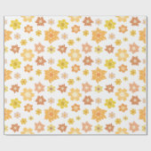 黄金の花秋の感謝祭シームレス ラッピングペーパー (フラット)