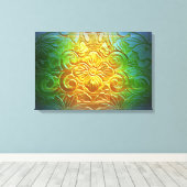 黄金の花 キャンバスプリント (インサイチュ (ウッドフロア))