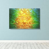 黄金の花 キャンバスプリント (インサイチュ (ウッドフロア))