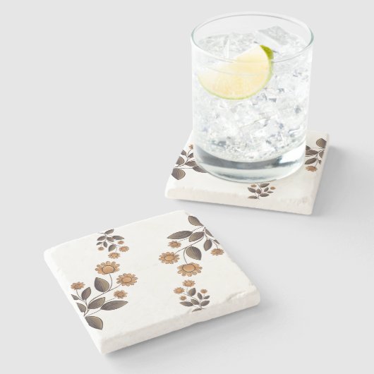 黄金の花 ストーンコースター (横)