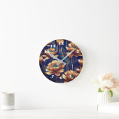 黄金の花 ラウンド壁時計 (ホーム)