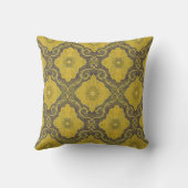 「黄金の花」ヴィンテージフローラ唐草模様 クッション (裏面)
