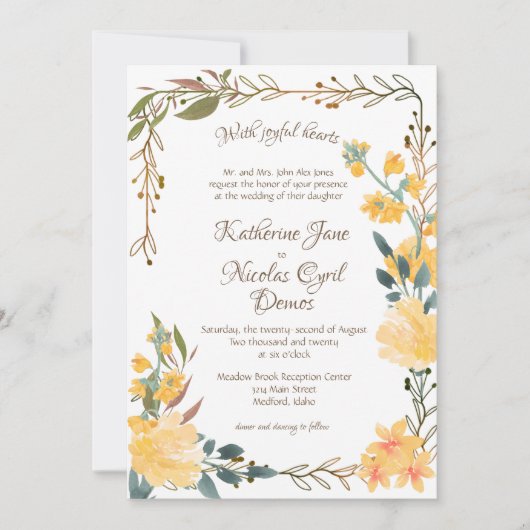 黄金の花 招待状 (正面)