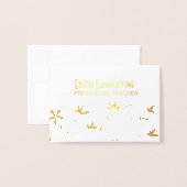 黄金の花 箔カード (封筒付き正面)