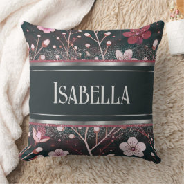 黄金の花:繊細なフローラ交響曲 クッション