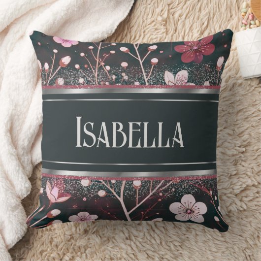 黄金の花:繊細なフローラ交響曲 クッション (ブランケット)