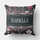 黄金の花:繊細なフローラ交響曲 クッション (正面)