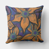 黄金の花、装飾パステル絵画ズ、フローラ クッション (裏面)