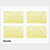 黄金の花 長方形シール (シート)