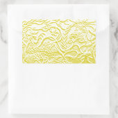 黄金の花 長方形シール (バッグ)