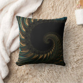 黄金の芸術的スパイラルスモダンン、フラクタル クッション (ブランケット)
