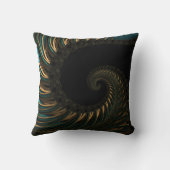黄金の芸術的スパイラルスモダンン、フラクタル クッション (裏面)