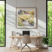 黄金の草原の小川 ポスター