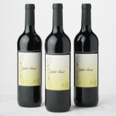 黄金の華やかなテンプレート食品&飲料ラベルセット ワインラベル (ボトル)