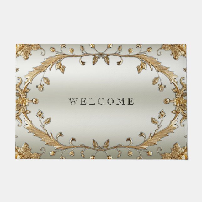 黄金の華美書式 ドアマット (正面)