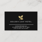 黄金の葉 |ラグジュアリー 名刺 (裏面)