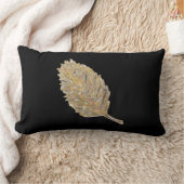 黄金の葉–2枕 ランバークッション (ブランケット)