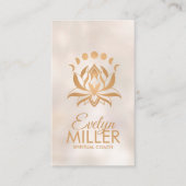 黄金の蓮の花と月の位相 名刺 (正面)