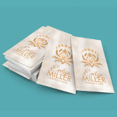 黄金の蓮の花と月の位相 名刺