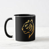 黄金の虎 Gold Tiger – 日本のミニマリストデザイン マグカップ (左)