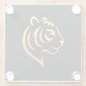 黄金の虎 Gold Tiger – 日本のミニマリスト ガラスコースター (裏面)