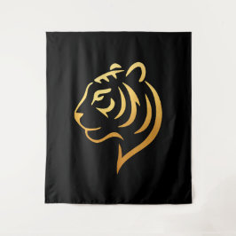 黄金の虎 Gold Tiger – 日本のミニマリスト タペストリー