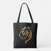 黄金の虎 Gold Tiger – 日本のミニマリスト トートバッグ (裏面)