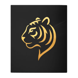 黄金の虎 Gold Tiger – 極簡主義の日本デザイン メタルプリント