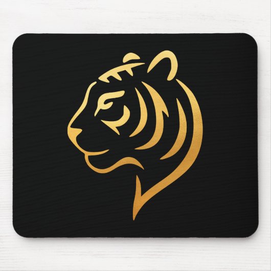 黄金の虎 Gold Tiger – 極簡主義デザイン マウスパッド (正面)