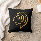黄金の虎 Gold Tiger – Japanese Minimalist クッション (ブランケット)