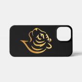 黄金の虎 Gold Tiger – Japanese Minimalist iPhoneケース (裏面横)