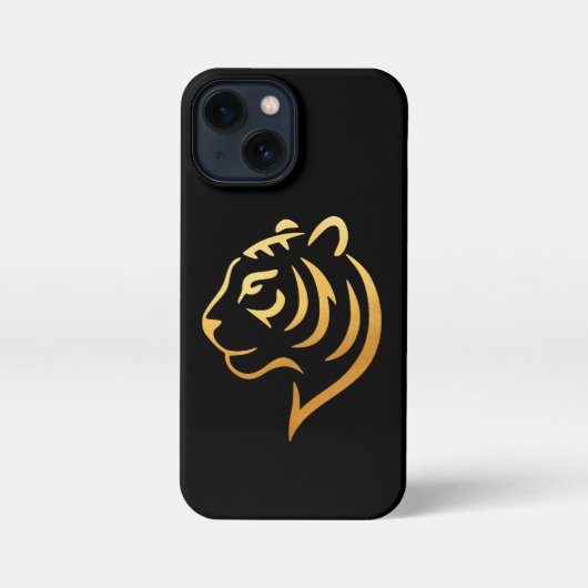 黄金の虎 Gold Tiger – Japanese Minimalist iPhoneケース (裏面)