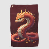 黄金の蛇龍 ゴルフタオル (正面)