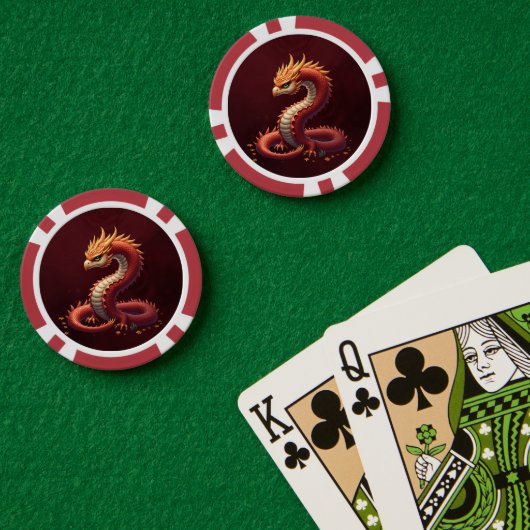黄金の蛇龍 ポーカーチップ (ポーカーテーブル (ダブル))