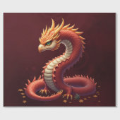 黄金の蛇龍 ラッピングペーパー (フラット)