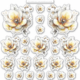 黄金の蜂蜜の妖精の世界 - 2b - 24の花のシート シール