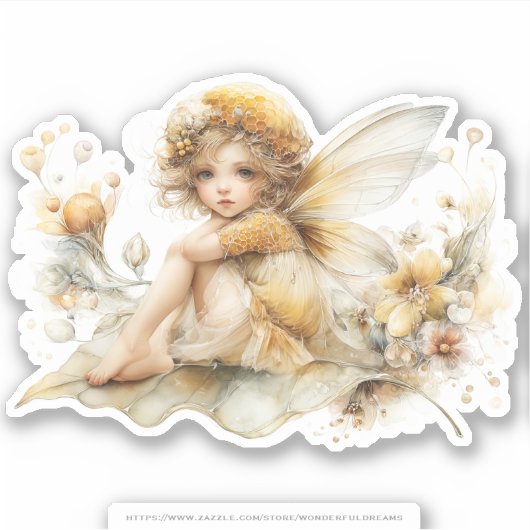 黄金の蜂蜜の妖精世界 - 2b 目覚め シール (正面)