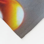 黄金の蜂蜜を滴らせるハニカムのミツバチ フリースブランケット (角)