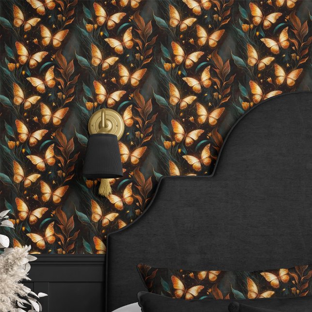 黄金の蝶と葉緑 壁紙 (クリエイターアップロード済み)