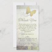 黄金の蝶の言葉は表現ありがない サンキューカード (正面)