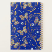 黄金の蝶の邪悪な目のパターン プランナー手帳 (裏面)