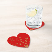 黄金の蝶結婚の ペーパーコースター (インサイチュ)