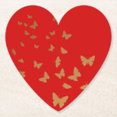 黄金の蝶結婚の ペーパーコースター (正面)
