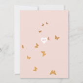 黄金の蝶結婚の 招待状 (裏面)