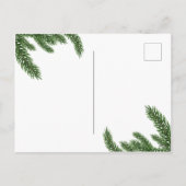 黄金の装飾を持つ本物のクリスマスツリー シーズンポストカード (裏面)